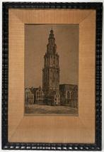 331. Ets, Marius Johannes Janssen - Martinitoren Groningen., Antiek en Kunst, Kunst | Etsen en Gravures, Ophalen of Verzenden