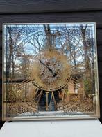 Spiegel Wandklok - Goudkleurig - 80x80 cm, Huis en Inrichting, Woonaccessoires | Klokken, Ophalen, Zo goed als nieuw, Wandklok