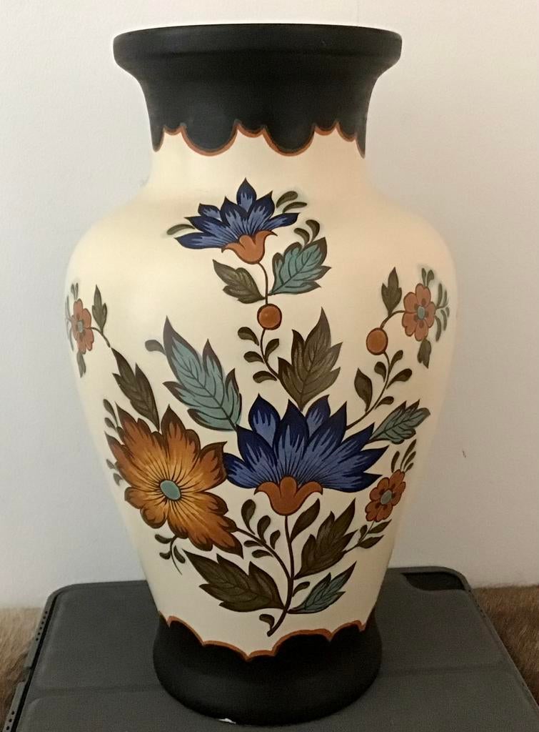 Grote FLORA Gouda Plateel Vaas * XL model * model 439, Antiek en Kunst, Antiek | Vazen, Ophalen