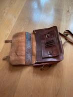 Leren Spaanse Boekentas / Aktetas, Sieraden, Tassen en Uiterlijk, Tassen | Schooltassen, Ophalen, Bruin, Aktetas of Boekentas