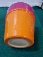 bloempot roze oranje aardewerk, Ophalen of Verzenden, 'T Olde Gre-j, Info@toldegrej.nl, Endepoelstraat 20f Didam