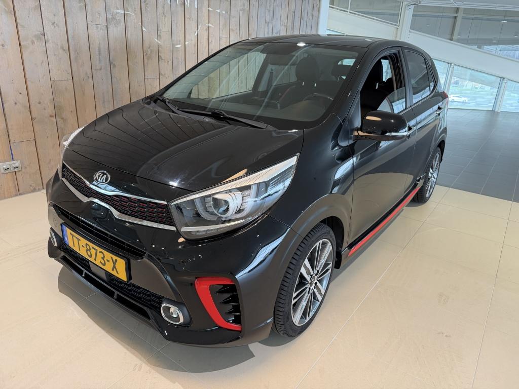 Kia Picanto 1.0 T-GDI GT-Line (bj 2018), Auto's, Voorwielaandrijving, Gebruikt, Zwart, Bedrijf