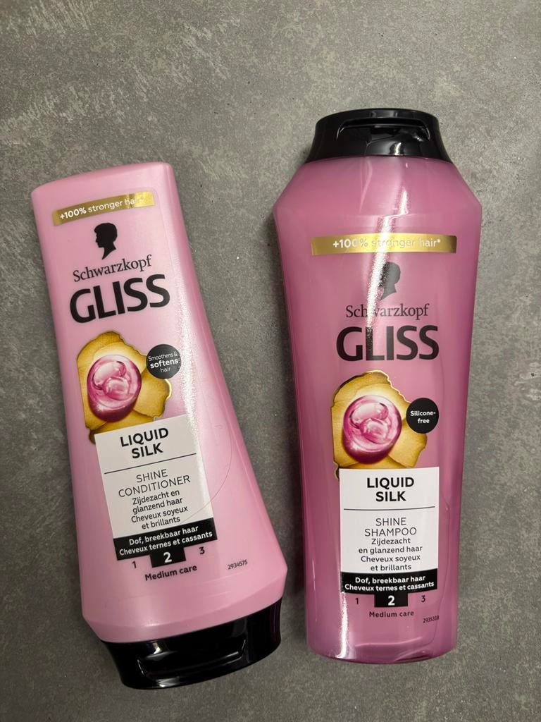 Schwarzkopf Gliss Liquid Silk Shampoo & Conditioner, Ophalen of Verzenden, Nieuw, Shampoo of Conditioner