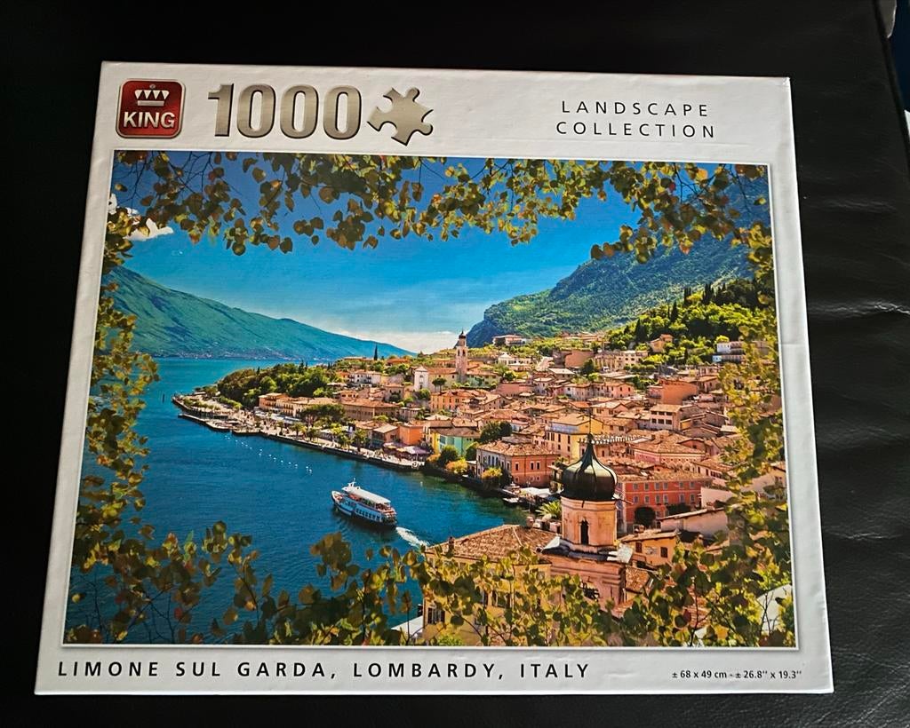 King puzzel 1000 stukjes Limone sul Garda, Ophalen of Verzenden, 500 t/m 1500 stukjes, Gebruikt, Legpuzzel