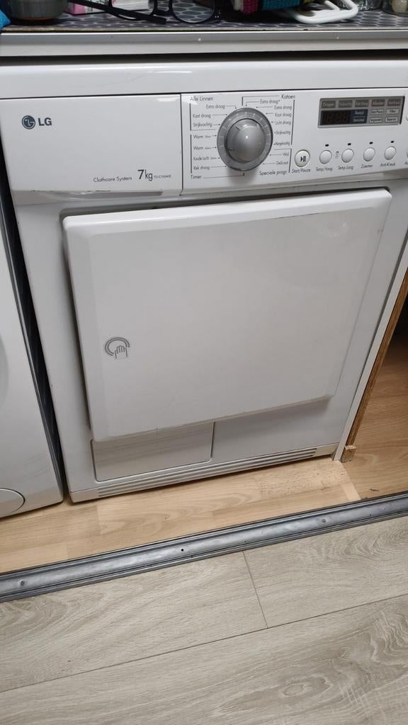 LG Condensdroger 7kg met afvoer aansluiting - Werkend, Witgoed en Apparatuur, Wasdrogers, Ophalen, 6 tot 8 kg, Gebruikt, 85 tot 90 cm