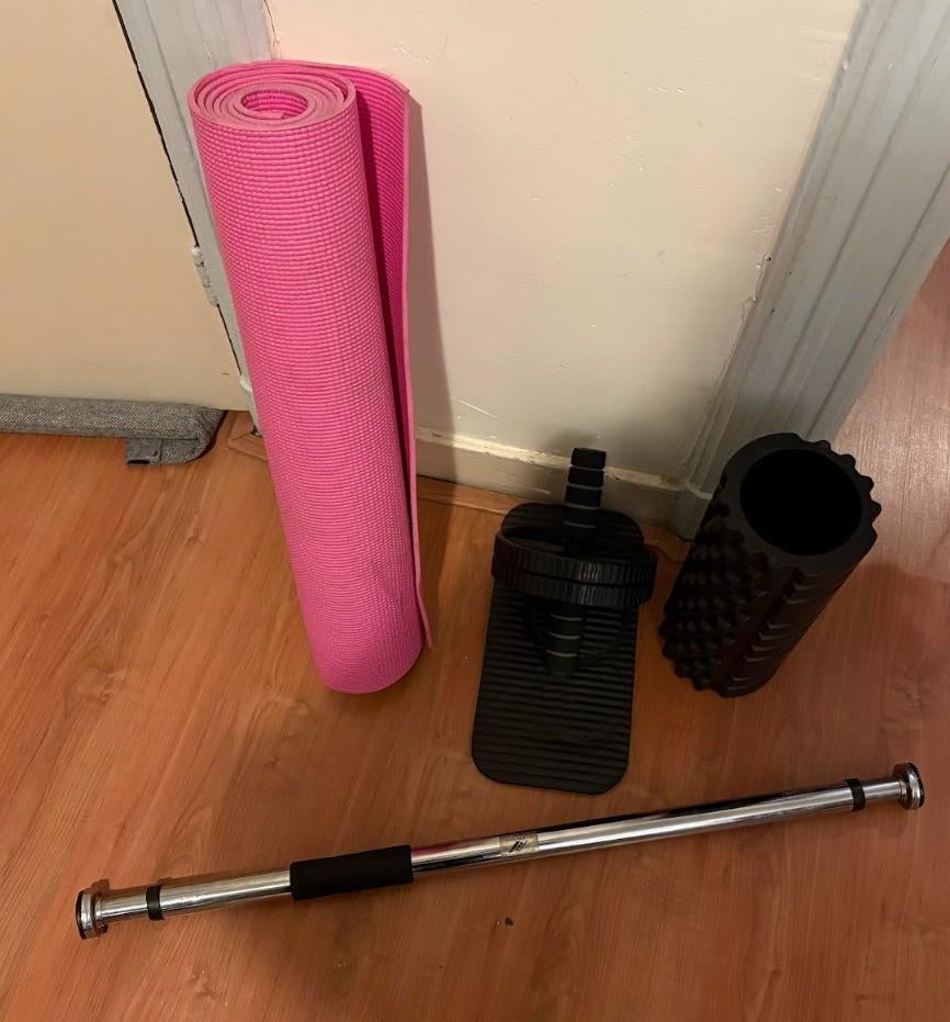 Pull-up bar, Yoga mat, foam roller, ab roller, Sport en Fitness, Ophalen, Gebruikt, Overige typen