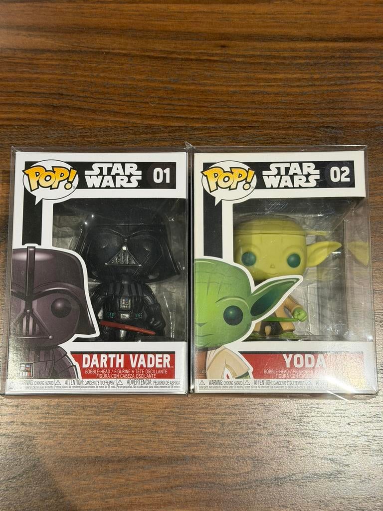 Funko Pop Star Wars Darth Vader & Yoda, Ophalen of Verzenden, Zo goed als nieuw, Actiefiguurtje