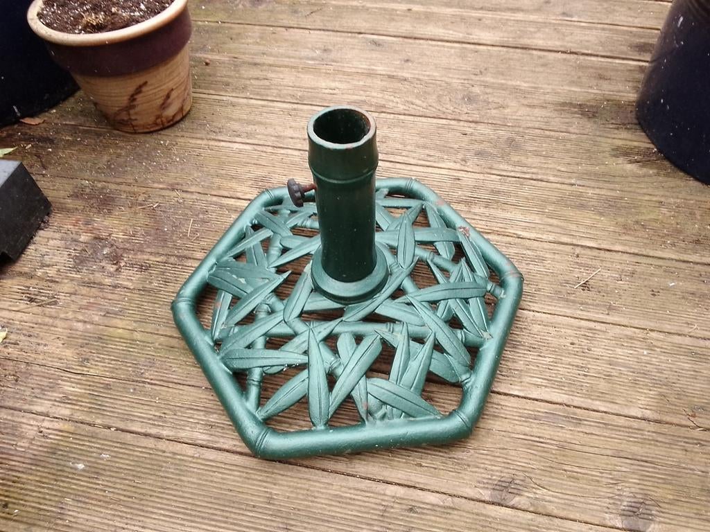 Gietijzeren parasolvoet, Tuin en Terras, Ophalen, Gebruikt, Minder dan 1 meter, Parasolvoet