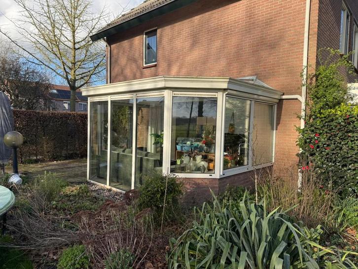 Gebruikte aluminium serre, Tuin en Terras, Tuinhuizen, Gebruikt, Overige typen, Metaal, 250 tot 500 cm, 400 cm of meer, 3 ramen of meer