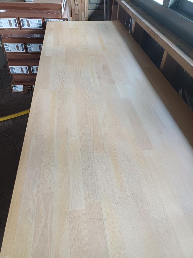 Beuken houten tafel, Huis en Inrichting, Tafels | Eettafels, Gebruikt, Modern, functioneel, 200 cm of meer, Vijf personen of meer