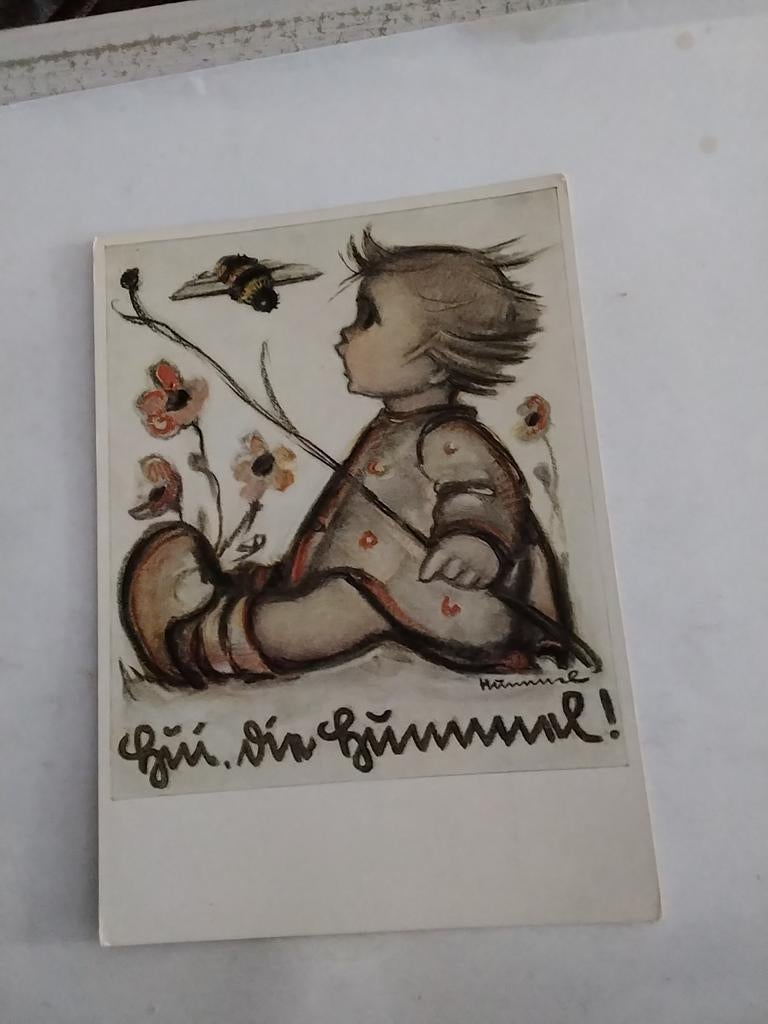 HUMMEL.  KINDJE ZIET HOMMEL, Verzamelen, Ansichtkaarten | Themakaarten, Ophalen of Verzenden, 1940 tot 1960, Kinderen
