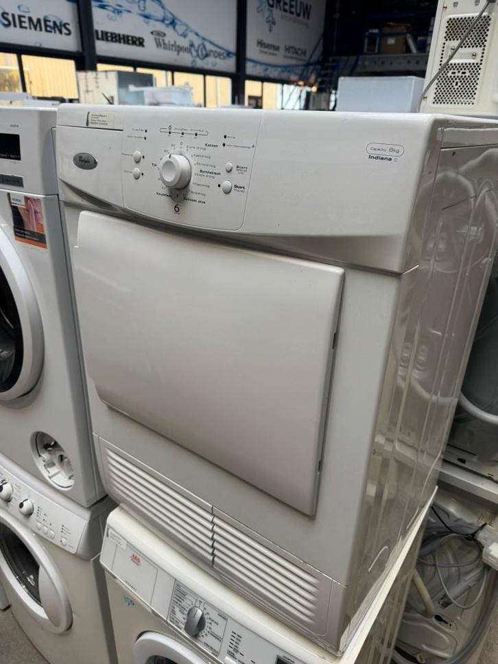 Whirlpool Condensdroger schoon garantie bezorging, Witgoed en Apparatuur, Wasdrogers, Zo goed als nieuw, Condens, Voorlader, 6 tot 8 kg