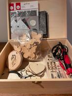 Houtbrander set met accessoires en houten vormen, Ophalen of Verzenden, Zo goed als nieuw, Gereedschap of Toebehoren