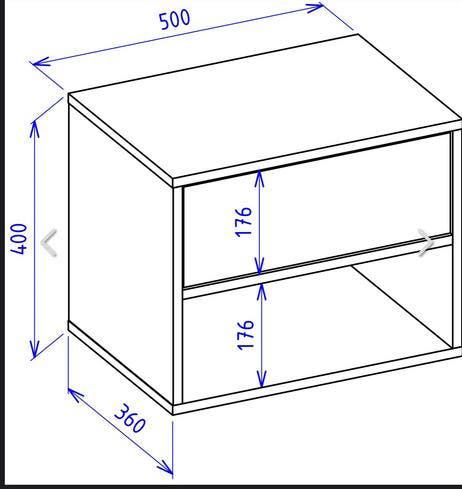 Naduvi Nachtkastje - FERMO, Overige materialen, Nieuw, Ophalen of Verzenden, 45 tot 65 cm
