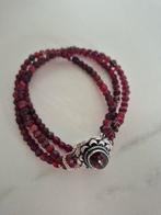 Armband met Bloedkoralen en zilveren slot, Overige materialen, Met bedels of kralen, Ophalen of Verzenden, Zo goed als nieuw