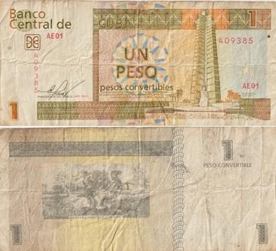 CUBA 2013 1 peso convertible #FX37 VF, Verzenden, Noord-Amerika, Los biljet