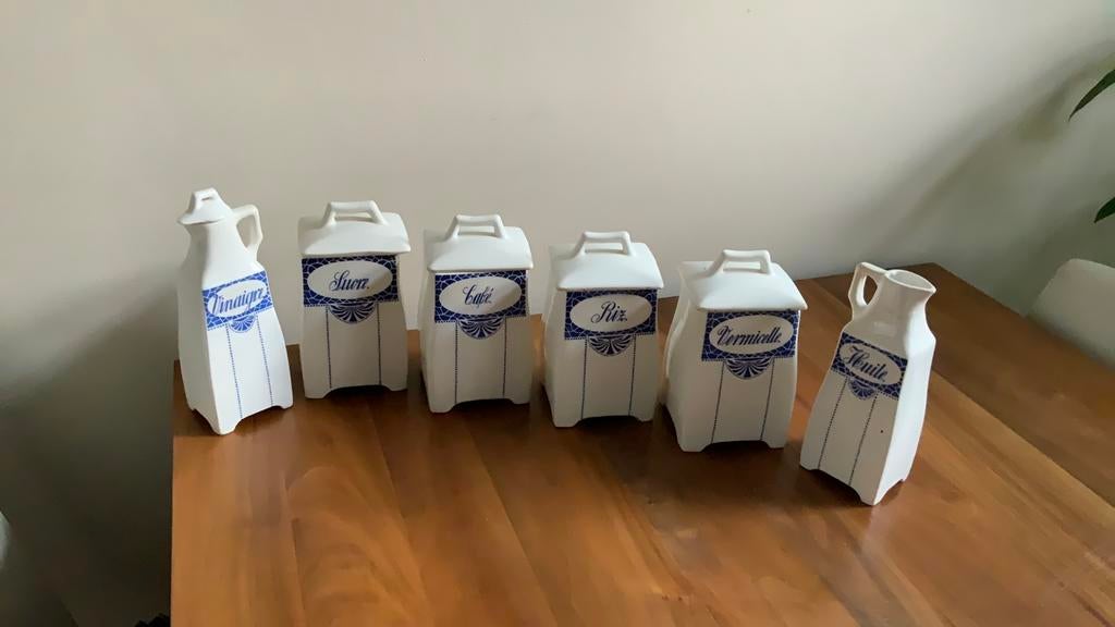 Set Franse Brocante keukenpotten, Antiek en Kunst, Ophalen of Verzenden