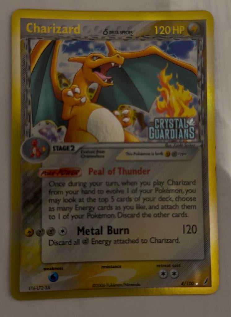 Charizard Crystal Guardians Holo Delta Species Pokémon Kaart, Ophalen of Verzenden, Nieuw, Losse kaart, Foil