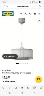 IKEA REMTÅNG hanglamp, grijsgroen, 38 cm, Huis en Inrichting, Lampen | Hanglampen, Ophalen, Modern, Scandinavisch, Nieuw, Minder dan 50 cm