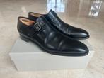 Santoni monk strap schoenen maat 46 (UK11), Ophalen of Verzenden, Gedragen, Zwart, Gespschoenen