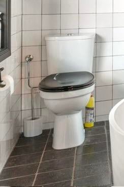 Oude look toiletpot - zwart wit, Doe-het-zelf en Verbouw, Sanitair, Ophalen of Verzenden, Zo goed als nieuw, Toilet