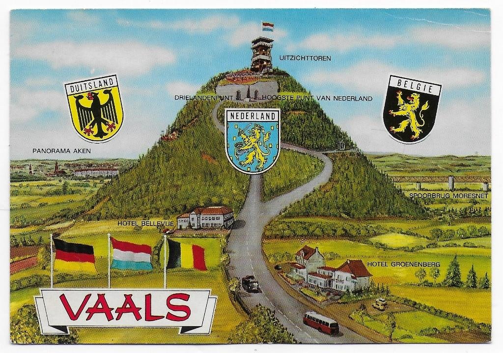 Vaals -- Gelopen ansichtkaart (B6187), Verzamelen, Ansichtkaarten | Nederland, Ophalen of Verzenden, 1980 tot heden, Gelopen, Limburg