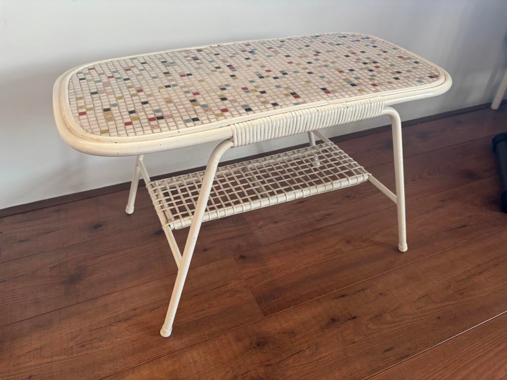 Vintage retro salontafel (Noordwolde stijl), Ophalen, 50 tot 100 cm, Zo goed als nieuw, 25 tot 50 cm