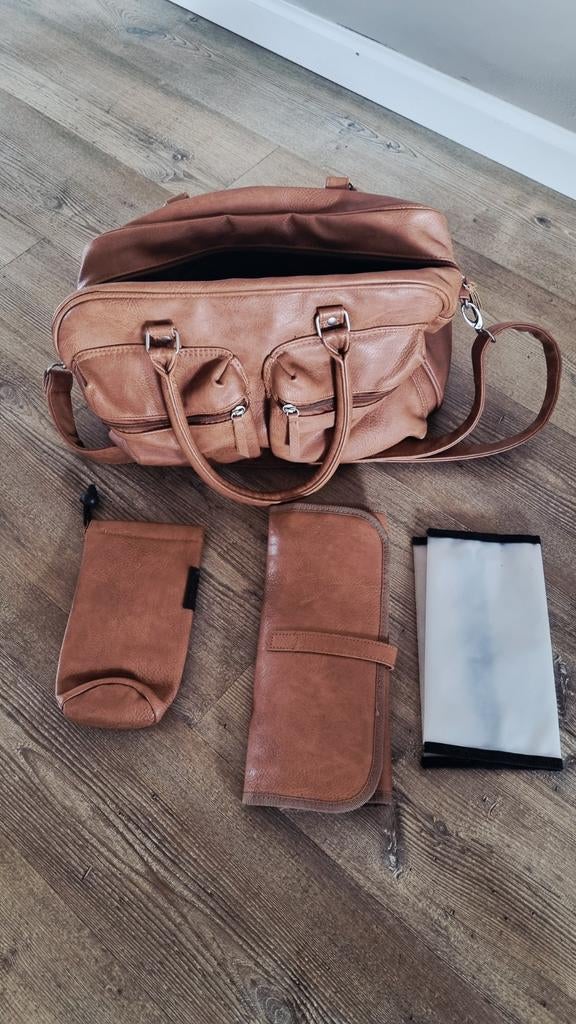 Leren (baby)tas Ralph Boyer - Bruin Echt Leder, Ophalen