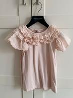 Pompdelux shirtje met ruffle kraag - Lichtroze (maat 110-116, Ophalen of Verzenden, Zo goed als nieuw, Meisje, Shirt of Longsleeve