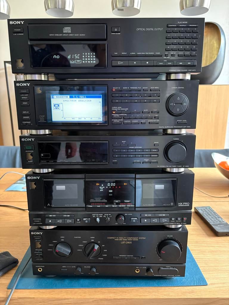 Complete Sony Stereotoren met CD, Cassette, Tuner en Verster, Ophalen, Gebruikt, Cassettedeck, Losse componenten