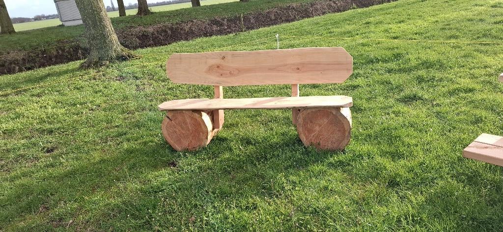 Tuinbank boomstam schaaldelen - op maat gemaakt!, Tuin en Terras, Ophalen, Nieuw, Hout