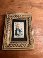 Ingelijste perzische miniatuurkunst, Antiek en Kunst, Kunst | Schilderijen | Klassiek, Ophalen of Verzenden