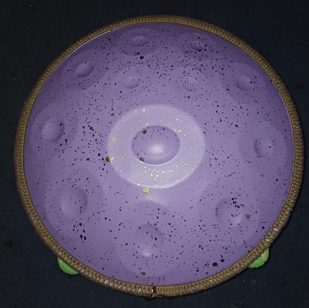 Unieke paarse hangdrum - Handpan met gouden spikkels, Muziek en Instrumenten, Percussie, Ophalen