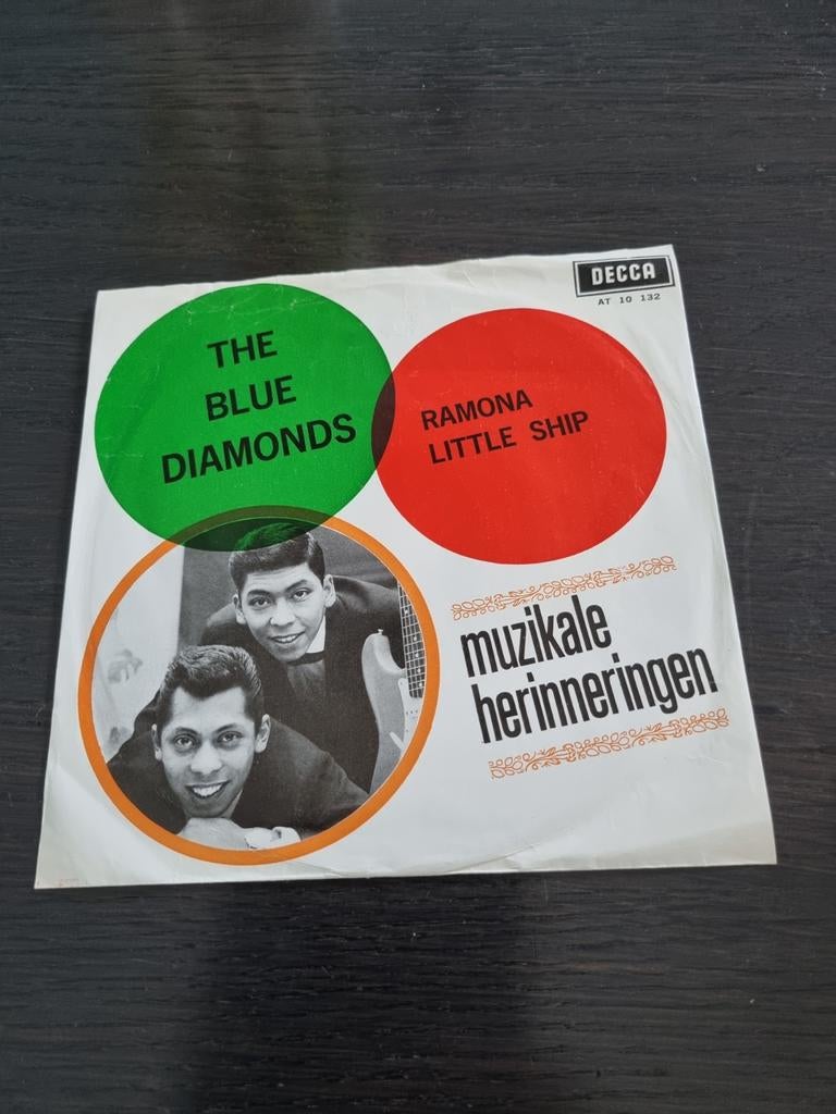Piratensingle van the Blue Diamonds : ramona, Ophalen of Verzenden, Gebruikt, Overige formaten, Levenslied of Smartlap