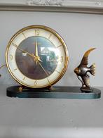 Vintage Art Deco Tafelklok met Vis Ornament, Ophalen of Verzenden