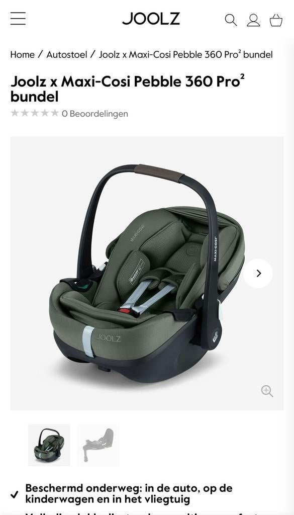 Maxi cosi x joolz, Kinderen en Baby's, Autostoeltjes, Ophalen, Zo goed als nieuw, Isofix, 0 t/m 13 kg