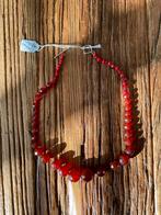 Ketting geslepen carniool, Gebruikt, Ophalen of Verzenden, Steen of Mineraal, Met edelsteen