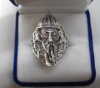 Zilveren bijzondere ring unisex maat 18 nr.081, 18 tot 19, Verzenden, Zo goed als nieuw, Dame of Heer