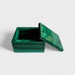 Doosje met deksel Malachiet Herkomst : DR Congo14858, Ophalen of Verzenden, Mineraal