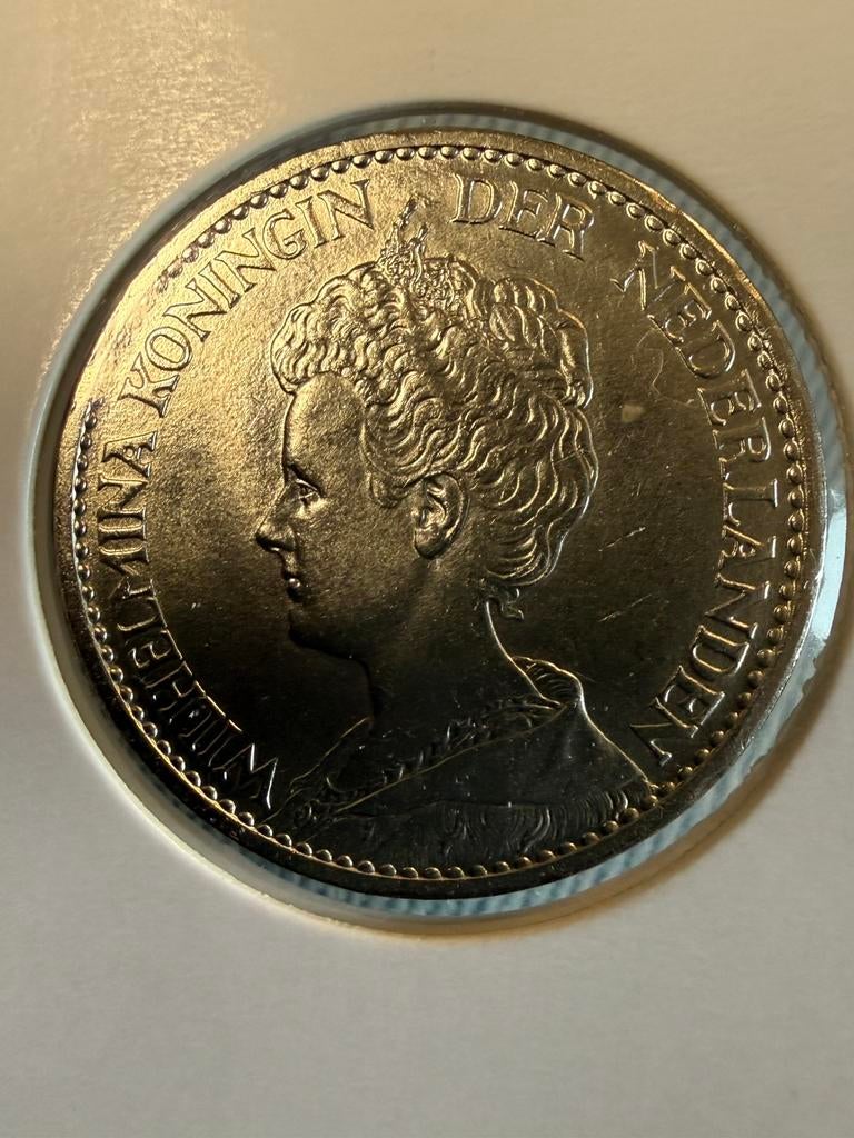 Mooie gulden 1914 Wilhelmina, Postzegels en Munten, Munten | Nederland, Ophalen of Verzenden, Koningin Wilhelmina, 1 gulden