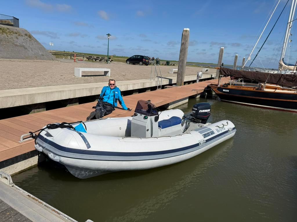 Joker 470 coaster incl 90pk Evinrude etec. Trailer meerprijs, Gebruikt, 70 tot 120 pk, Benzine, Overige materialen