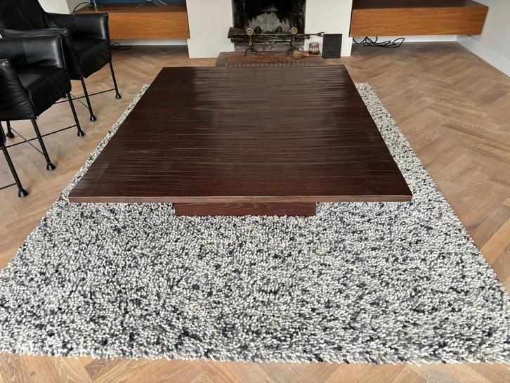 Axel Vervoordt Salontafel Wengé & Bamboe Jaren '80, Huis en Inrichting, Tafels | Salontafels, Gebruikt, Minder dan 50 cm, 100 tot 150 cm