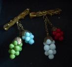 MESSING SIERADEN 2 BROCHES MET DRUIVEN JR 50 ALS NIEUW, Verzenden