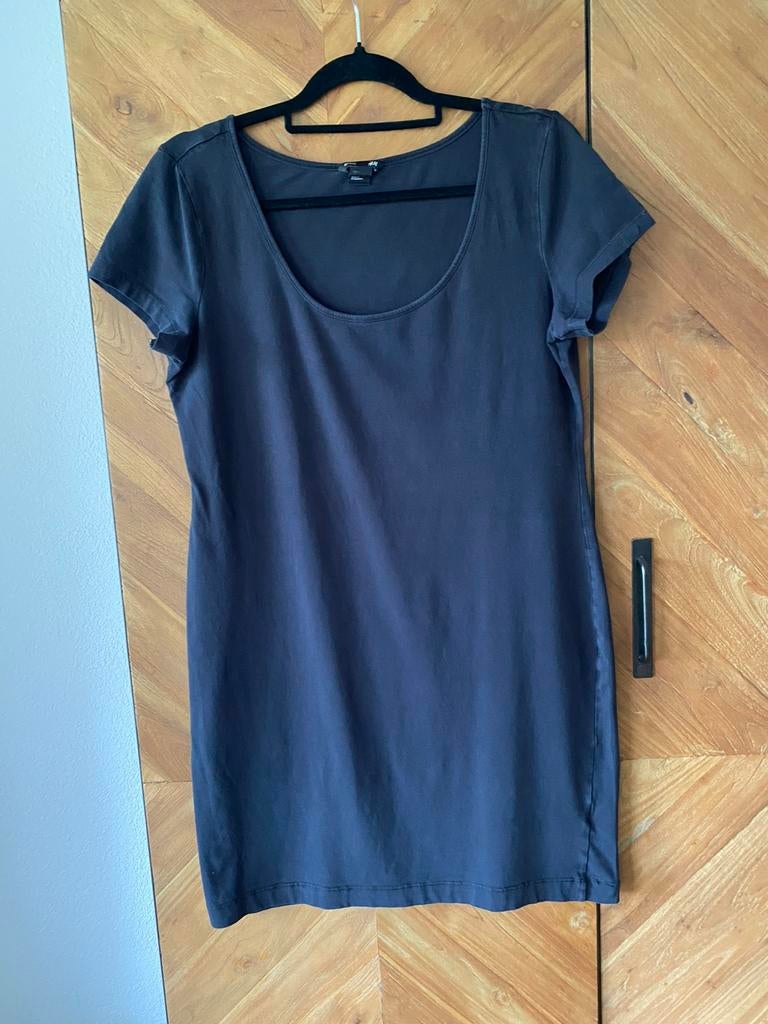 Zwart Tricot Jurkje van H&M. Maat L, H&M, Zwart, Maat 42/44 (L), Ophalen of Verzenden