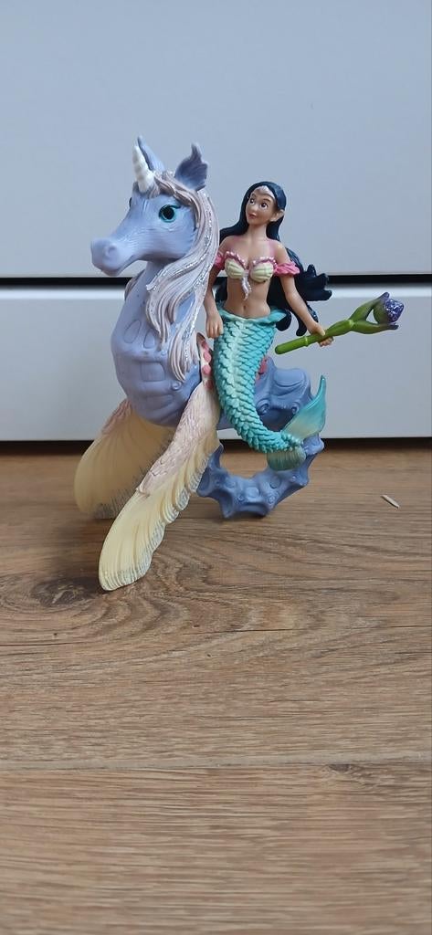 Schleich zeemeermin op zeepaardje, Ophalen of Verzenden, Zo goed als nieuw