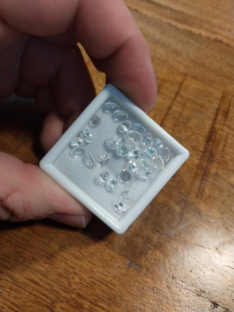 Facet geslepen topaas rond, Ophalen of Verzenden, Zo goed als nieuw