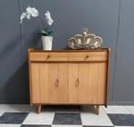 50 jaren schoenenkast 2 kleuren hout 2 la en 2 vouwdeuren, Huis en Inrichting, Ophalen, Gebruikt, Vintage