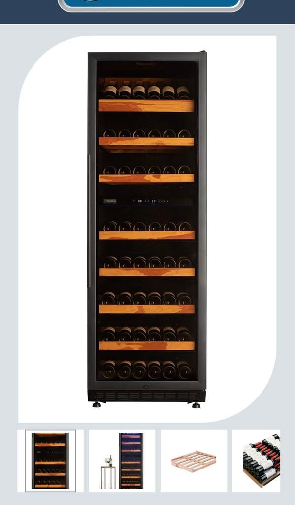 CoolVaria wijnkoelkast met rekken enzovoort, Witgoed en Apparatuur, Koelkasten en IJskasten, Ophalen, Zonder vriesvak, 200 liter of meer