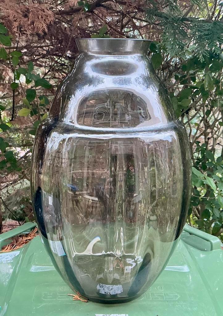 Kristal Unie, W.J. Roosendaal, Antares vaas fumi. 1932, Antiek en Kunst, Antiek | Glas en Kristal, Ophalen