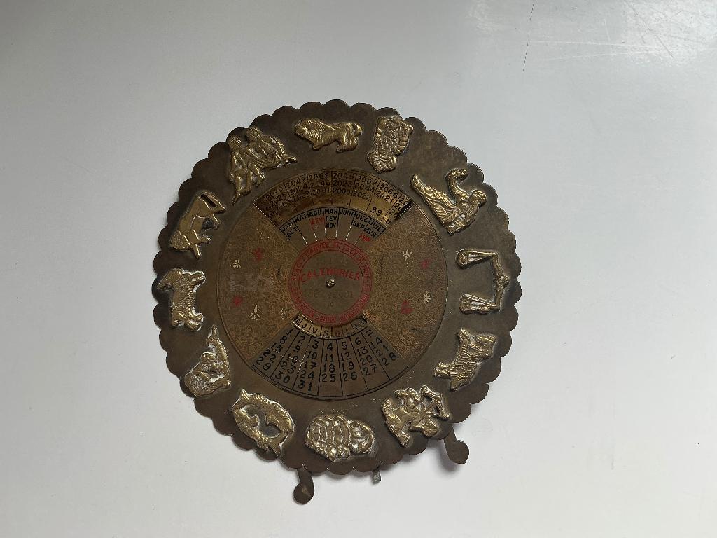 Kalender messing, Antiek en Kunst, Ophalen of Verzenden